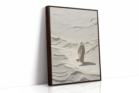 Alabaster Pilgrimage Through Textured Void