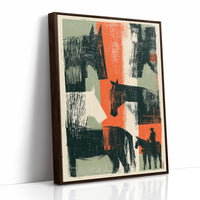 Abstract Rangeland Woodcut