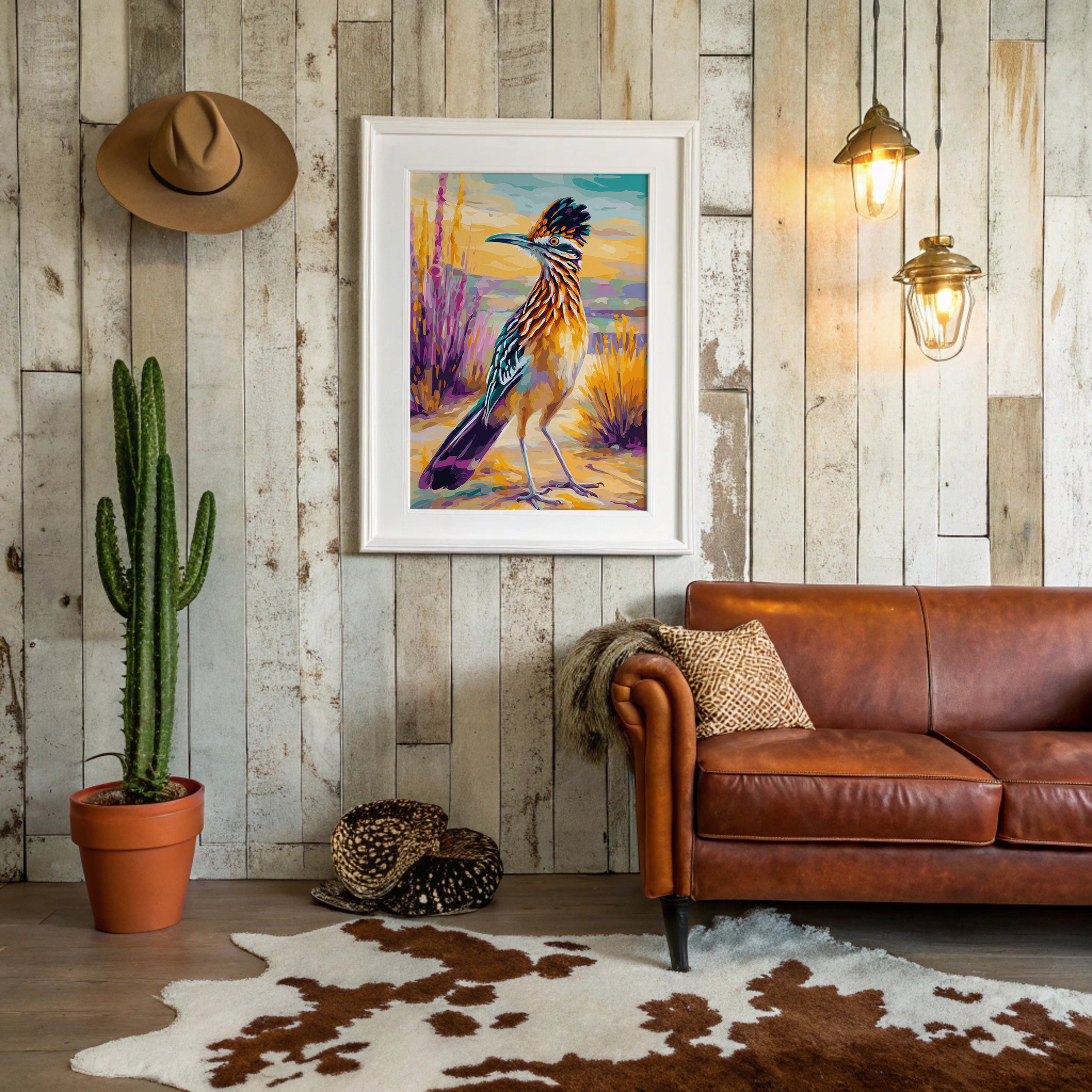 Desert Runner Wears Sunset Feathers