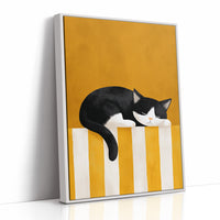 Sunlit Nap in Mustard Stripes