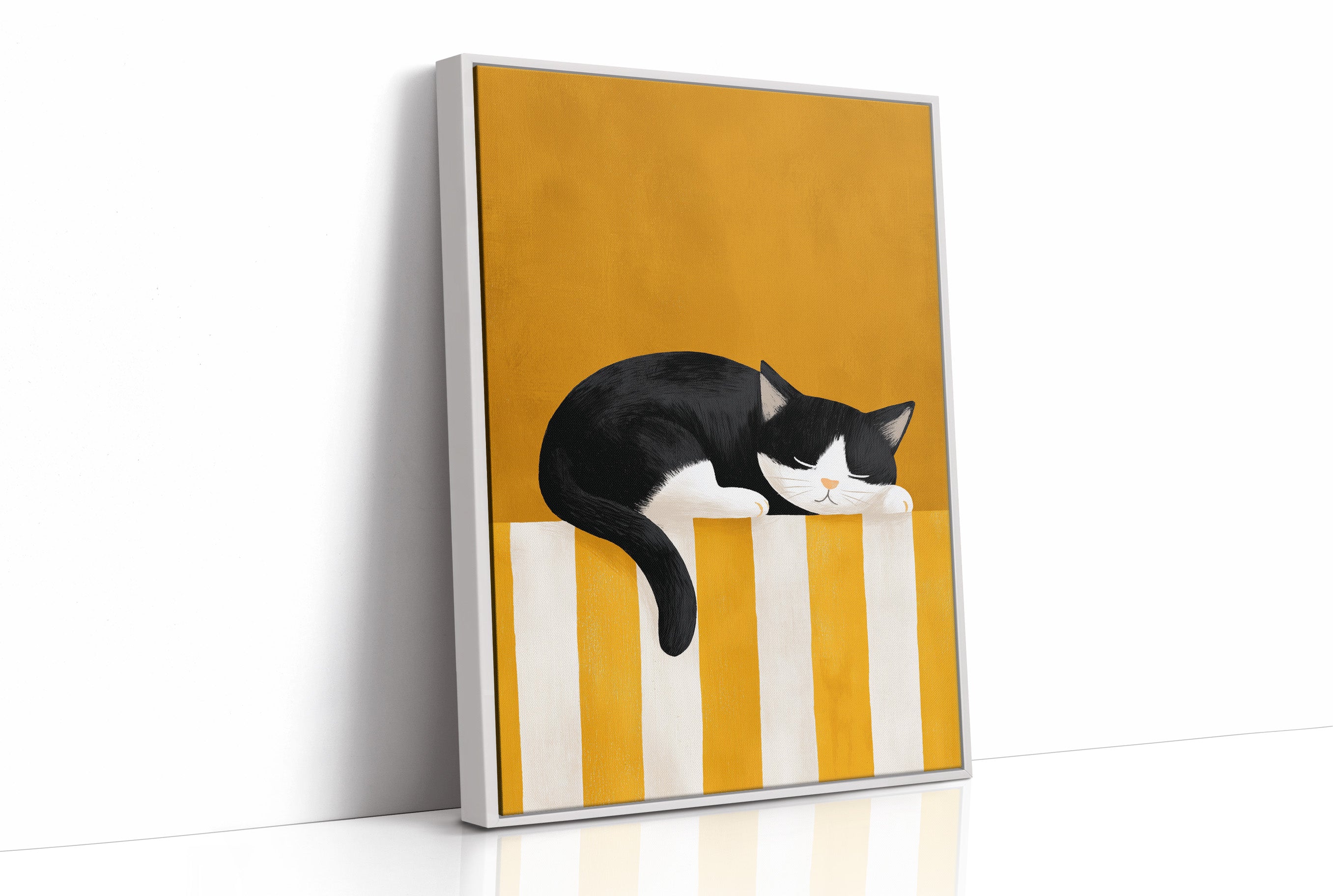 Sunlit Nap in Mustard Stripes
