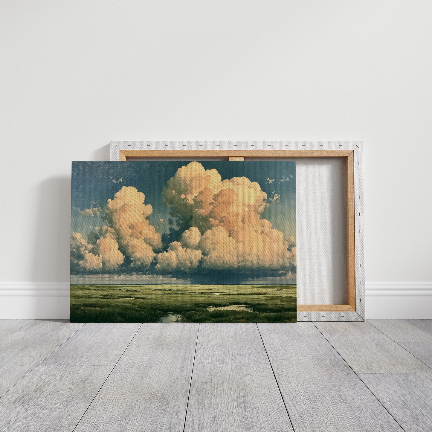Peach Cloud Over the Marsh