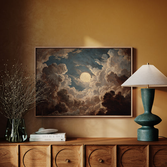 The Moon Breaks Through Clouds
