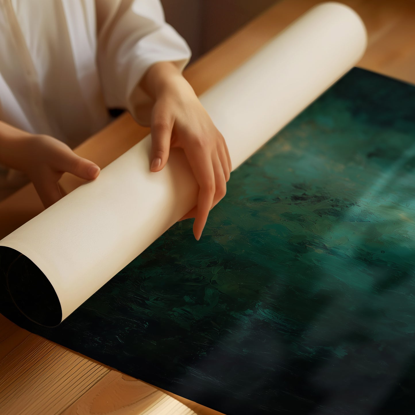 Fox Beneath Ancient Forest Glow