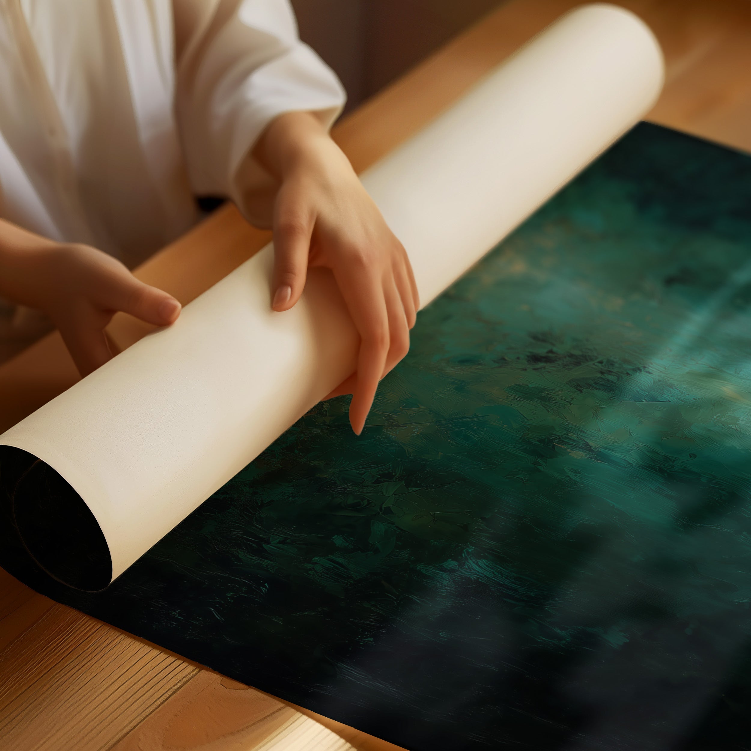 Fox Beneath Ancient Forest Glow