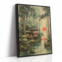 Forest Lake Teahouse At Sunset