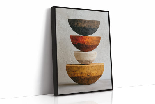 Stacked Bowls Above City Spirits