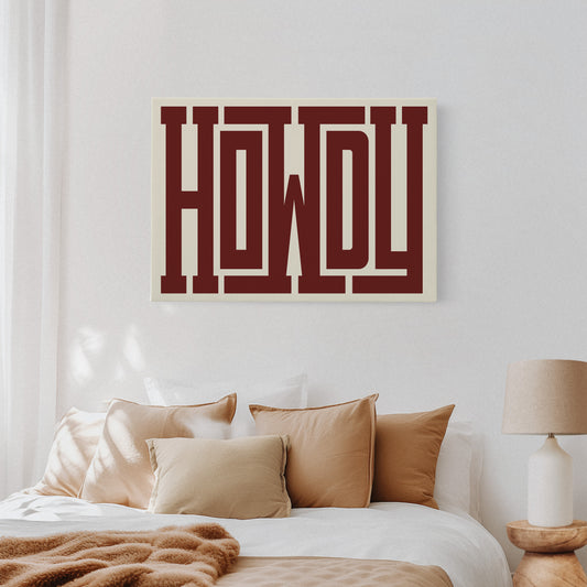 Howdy Maze Style Western Welcome Art