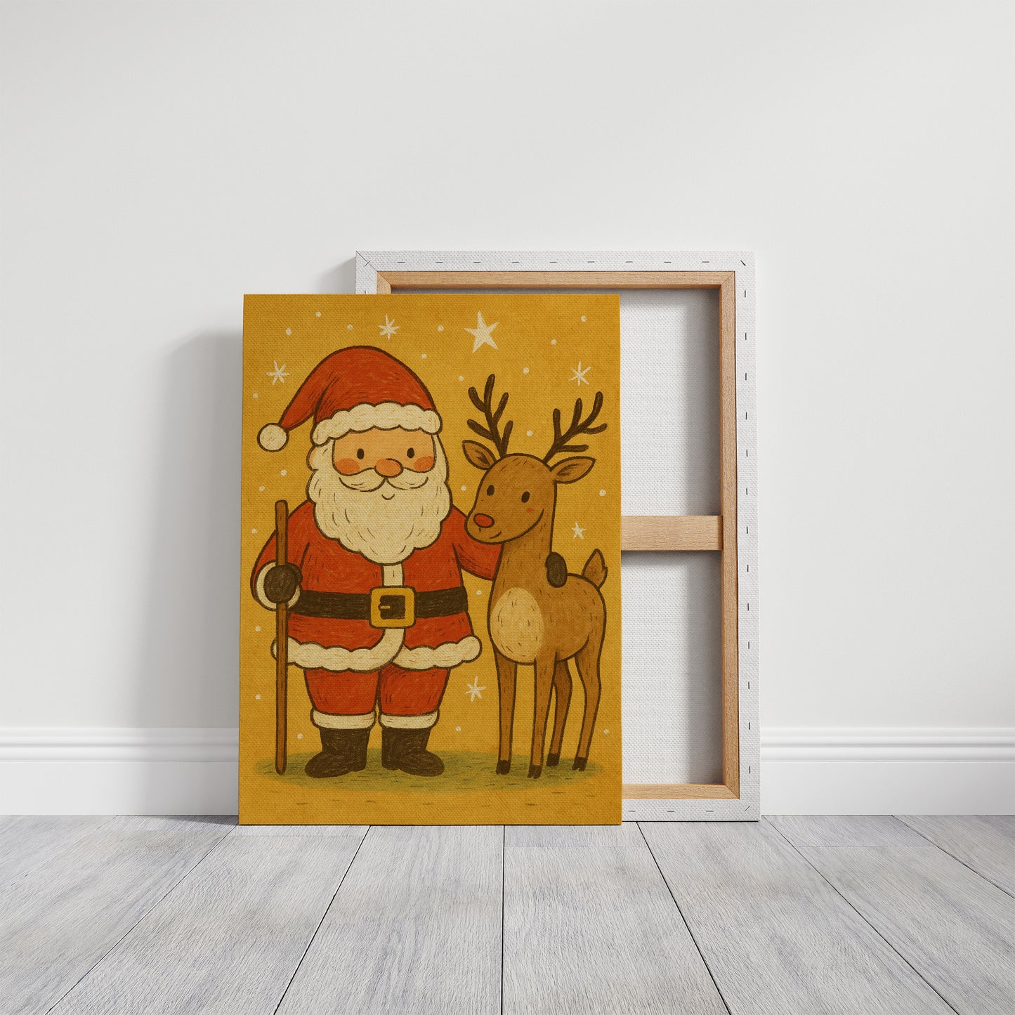 Vintage Holiday Friends Await Morning