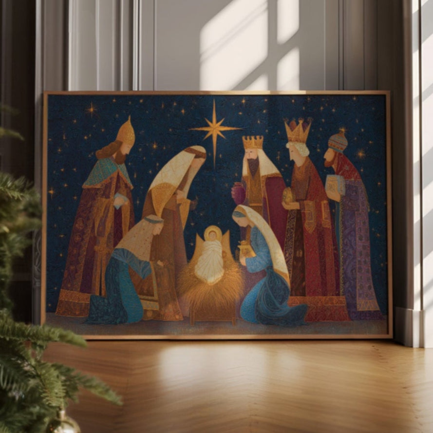 Starlit Kings Follow Golden Light