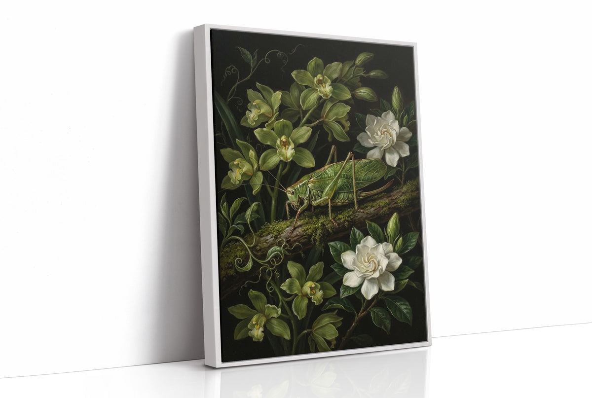 Katydid Among the Gardenias