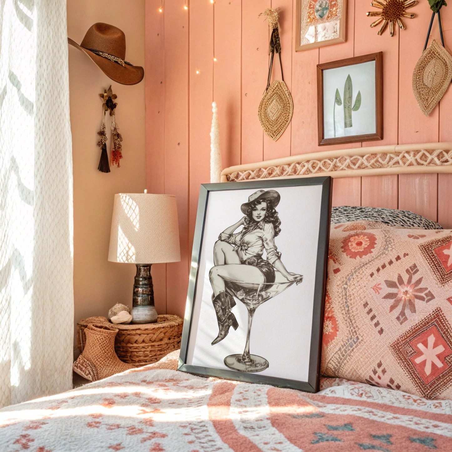 Saloon Belle Cocktail Hour - Vintage Pin-Up Cowgirl
