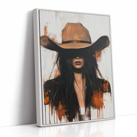 The Silent Outlaw – Western Cowgirl Canvas Art