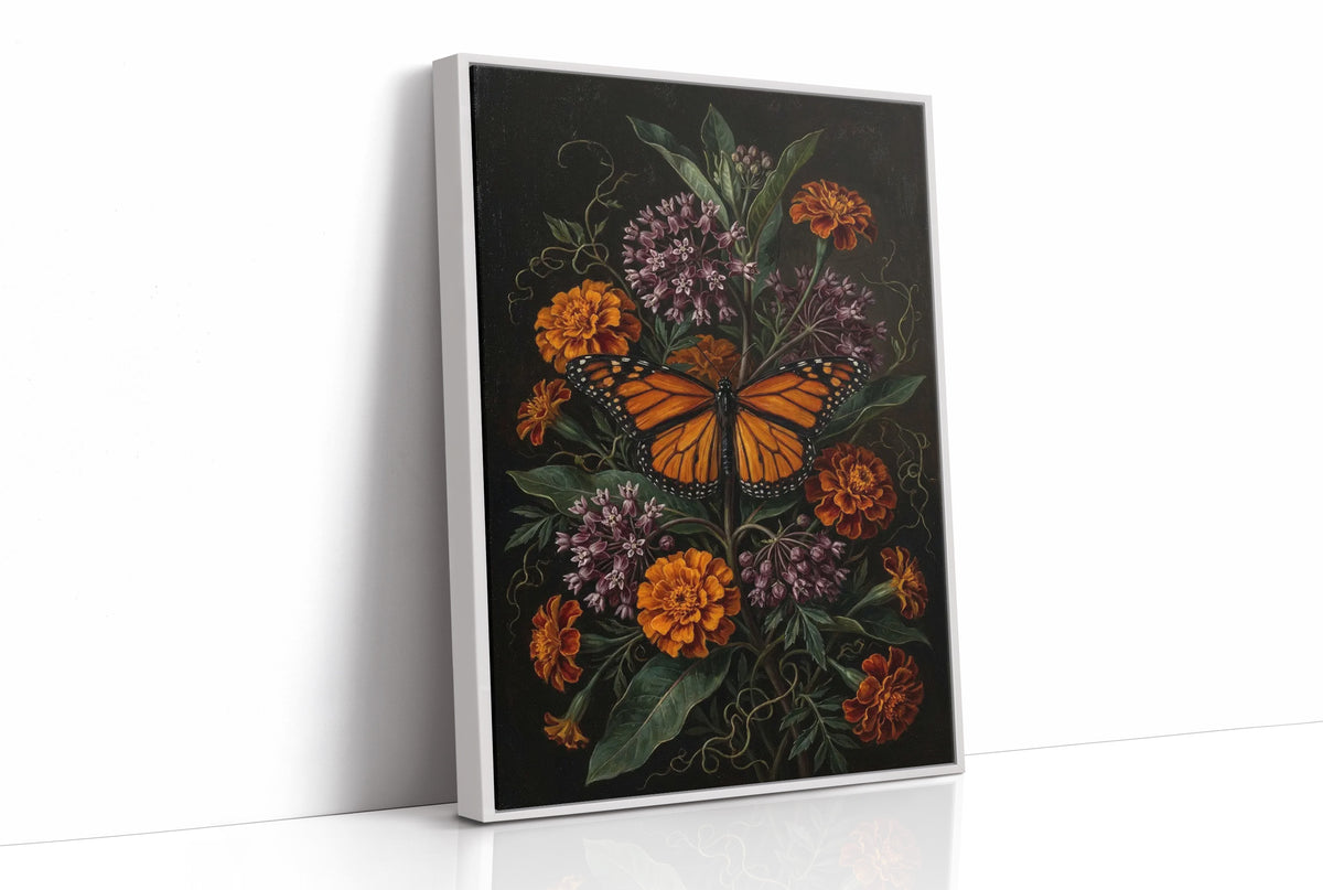 Monarch Among Marigolds: Dutch Master Study