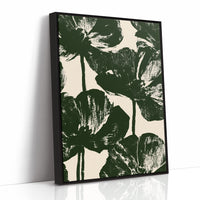 Forest Green Silhouette Blooms