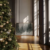 Snow Settles Among Silent Pines