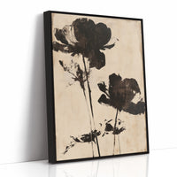 Ink Poppies on Linen