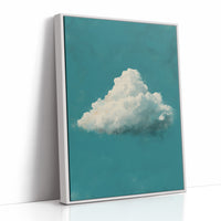 Solitary Cloud in Teal Sky