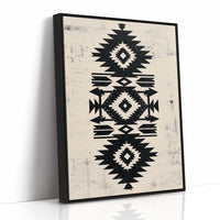 Distressed Black Aztec Arrow Medallion