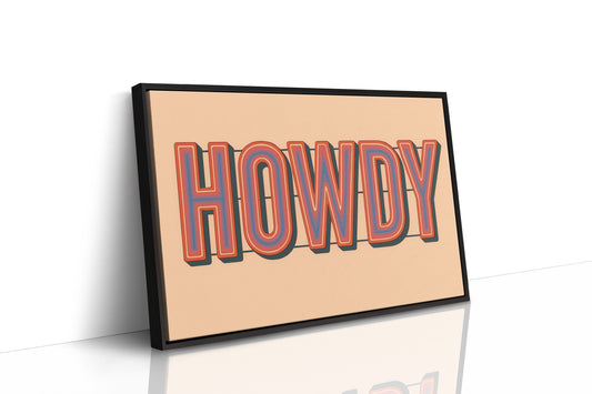 Retro HOWDY Gradient Typography
