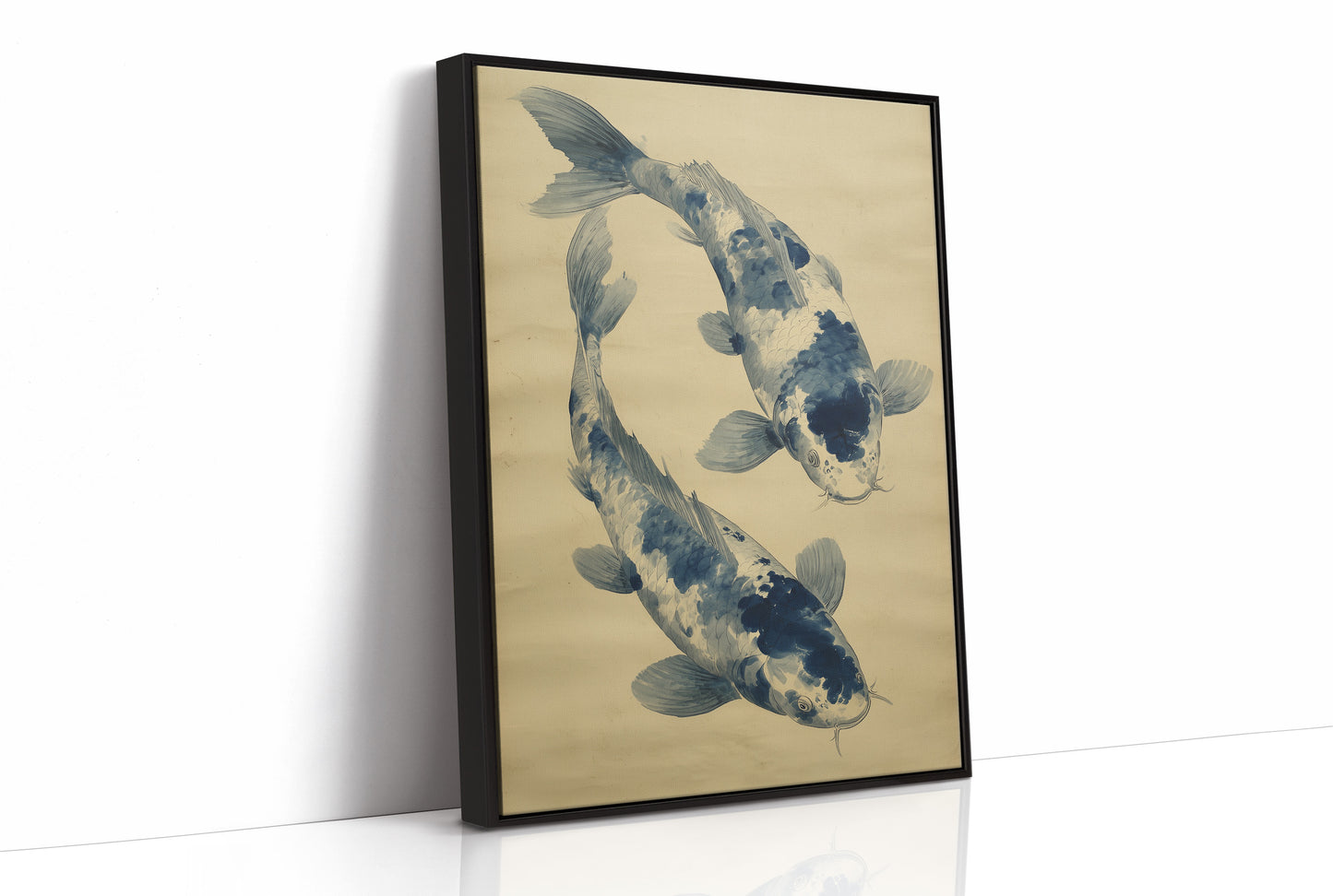 Blue Koi Dance In Golden Light