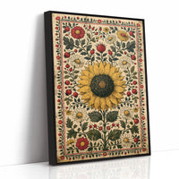 Sunflower Folk Tapestry