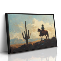 Cowboy Sundown by the Saguaro