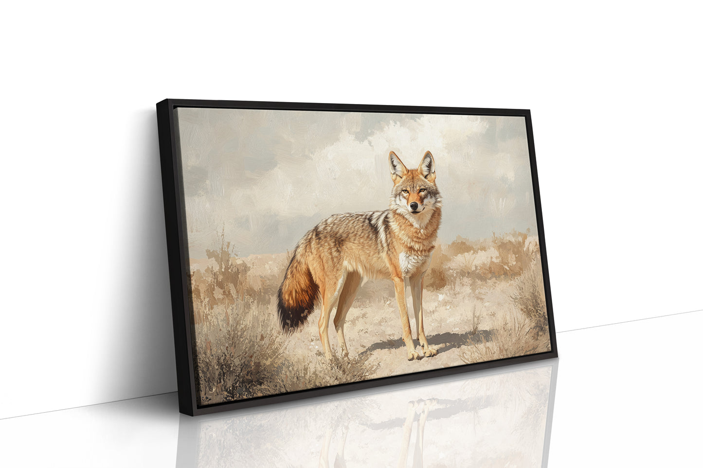 Lone Coyote in the Sun