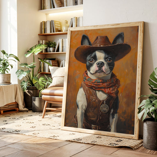 Boston Terrier Cowboy Deputy