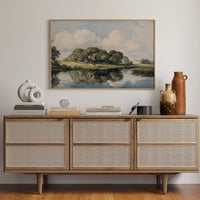 Summer Cattle Rest By Still Waters
