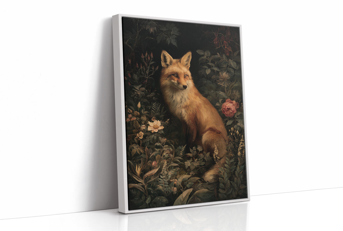 Midnight Rose Among Foxfire Blooms