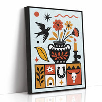 Black Vase Southwestern Folk Still Life