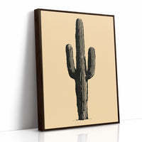 Solo Saguaro Block Print