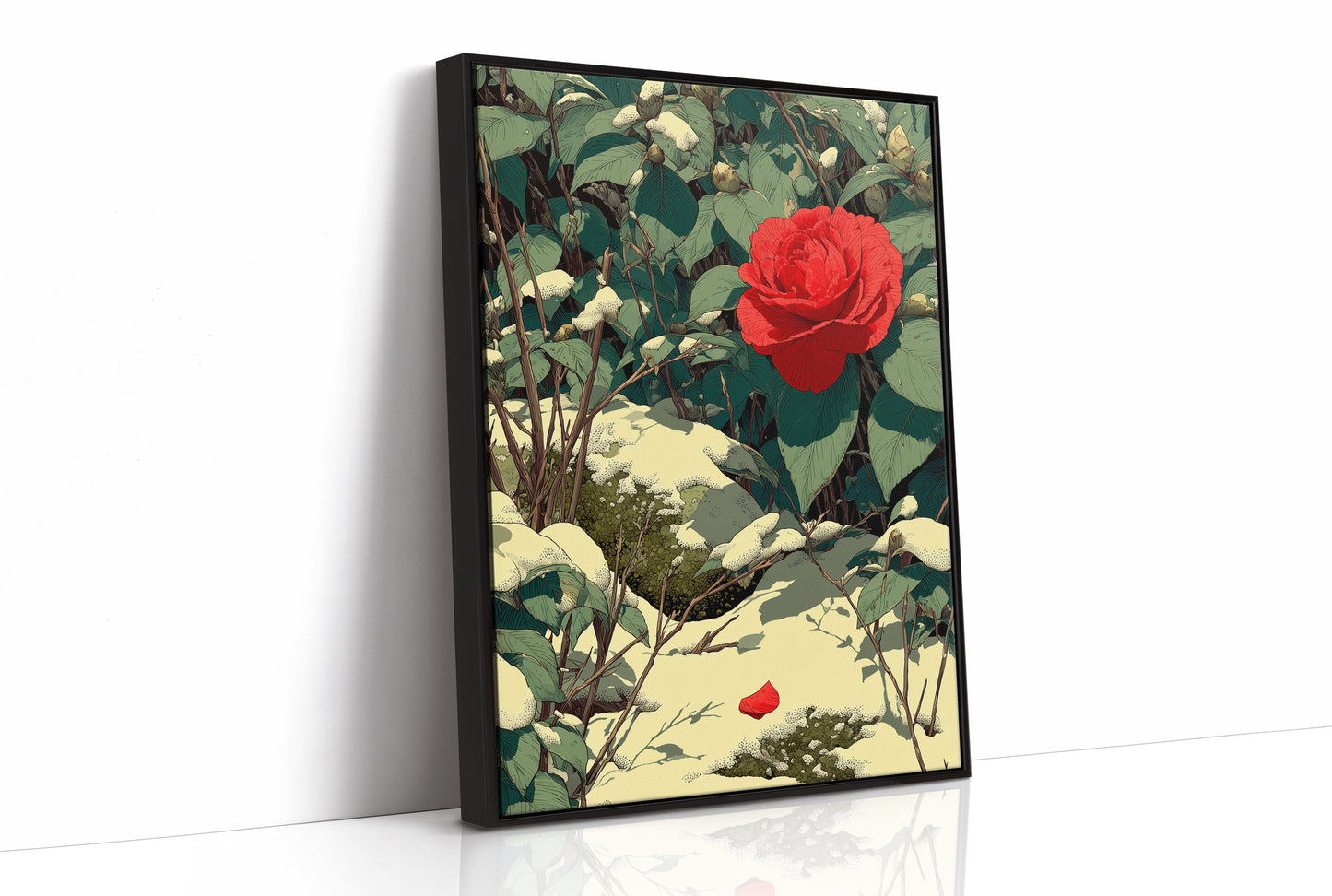 One Petal Falls in Snow
