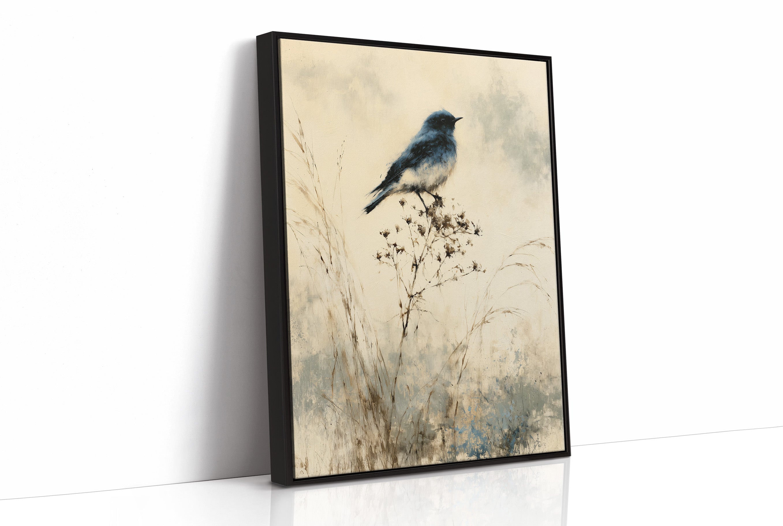 Bluebird on a Winter Branch