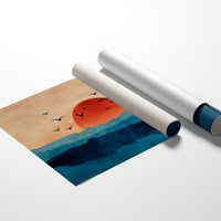 Birds Circle Morning's Coral Rise