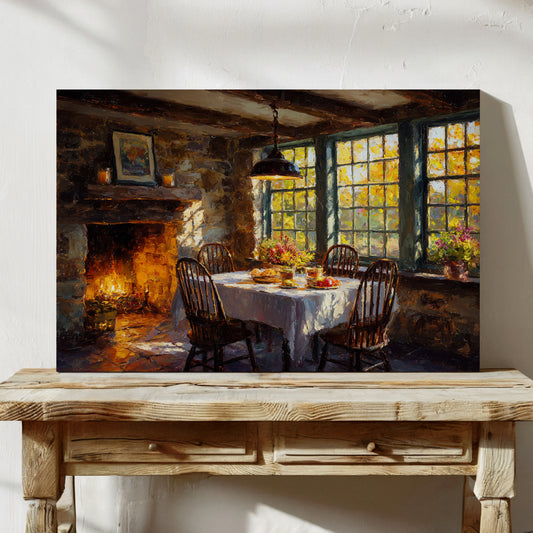 Autumn Feasts By Firelight Glow