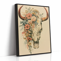Skull Dressed in Wildflowers