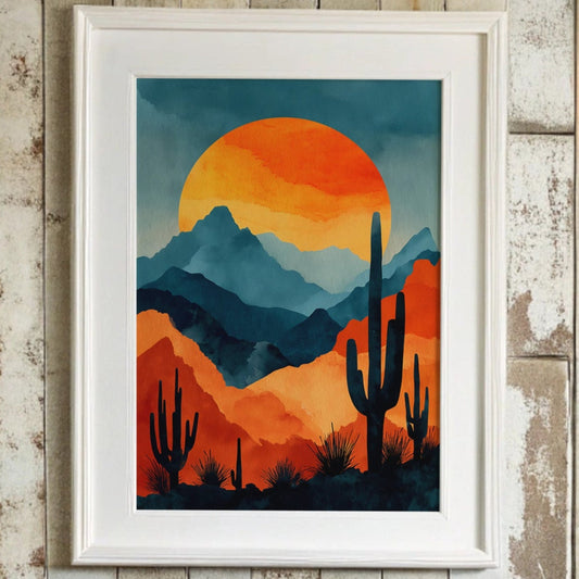 Saguaros Paint Their Mountain Song