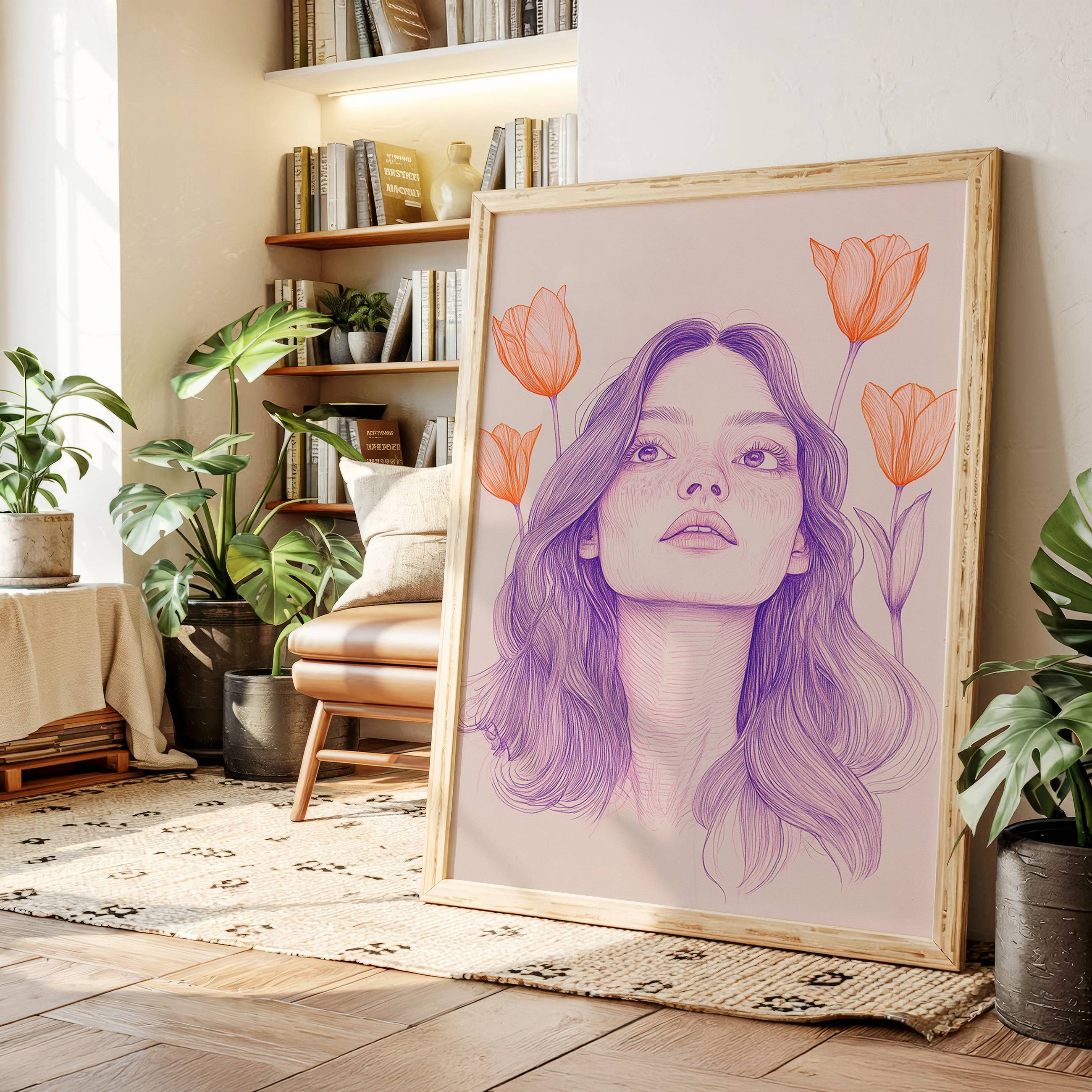 Tulips Dance Through Purple Dreams
