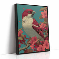 Grosbeak in the Blossoms