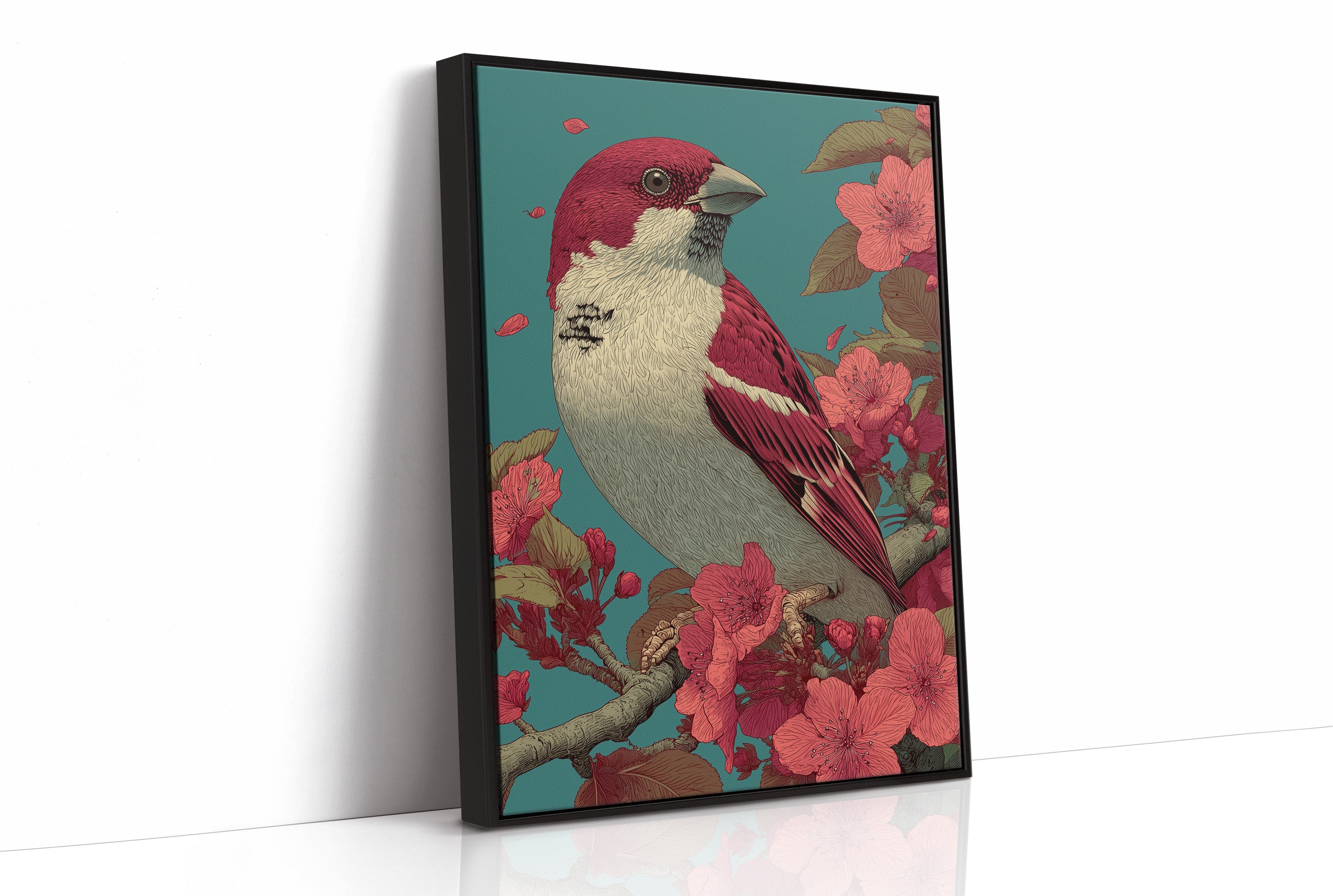 Grosbeak in the Blossoms