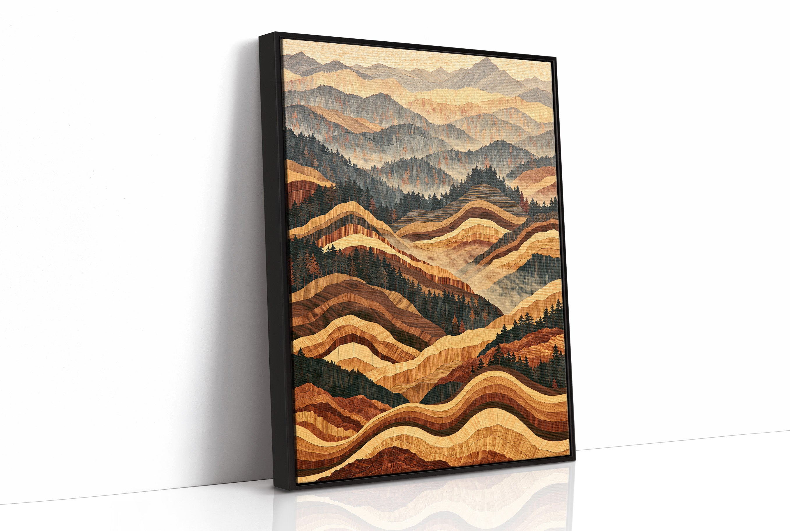 Rolling Foothills in Marquetry