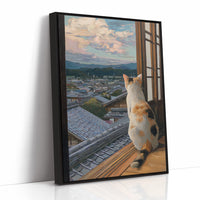 Calico Dreams On Window Ledge