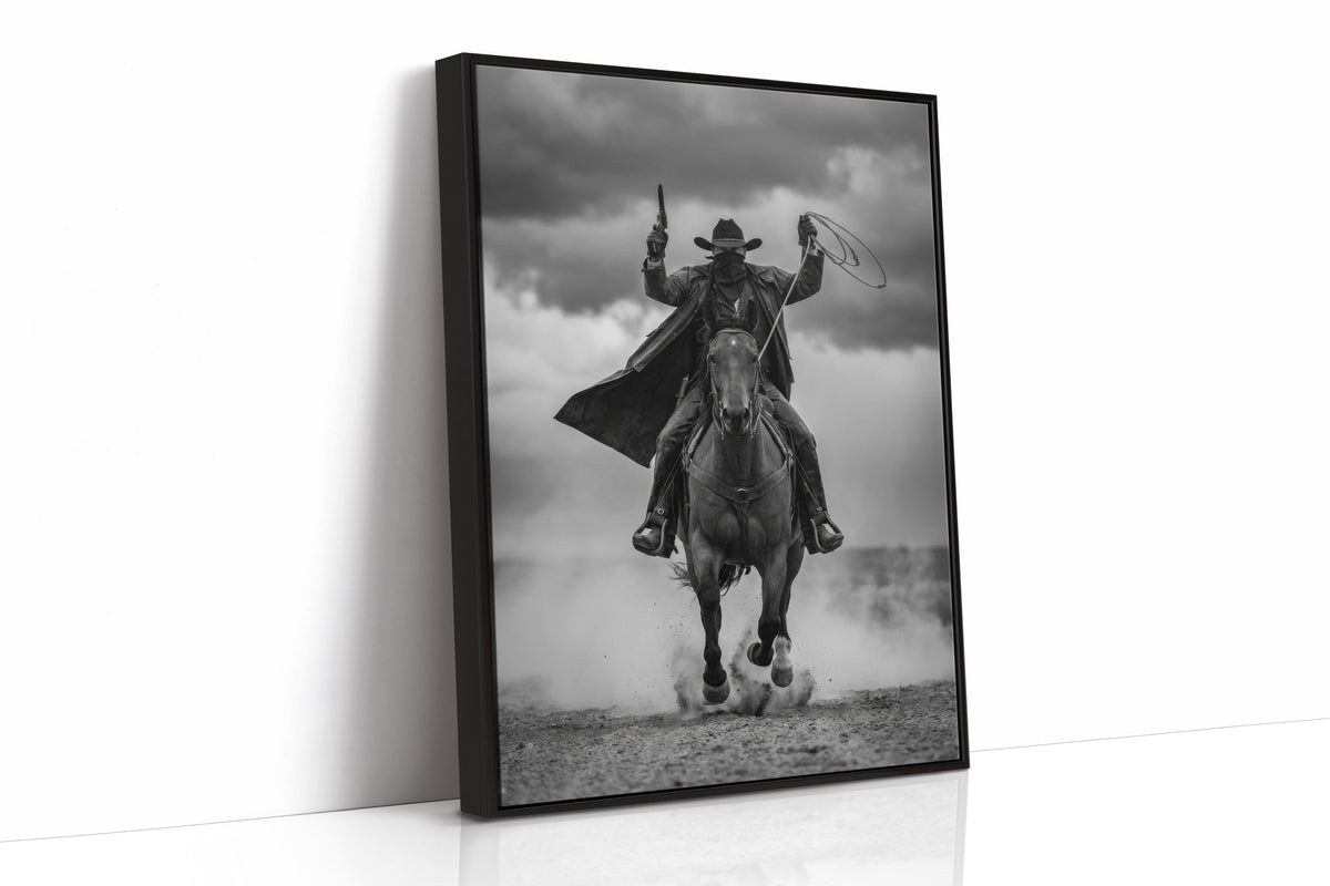 Masked Outlaw at a Full Gallop