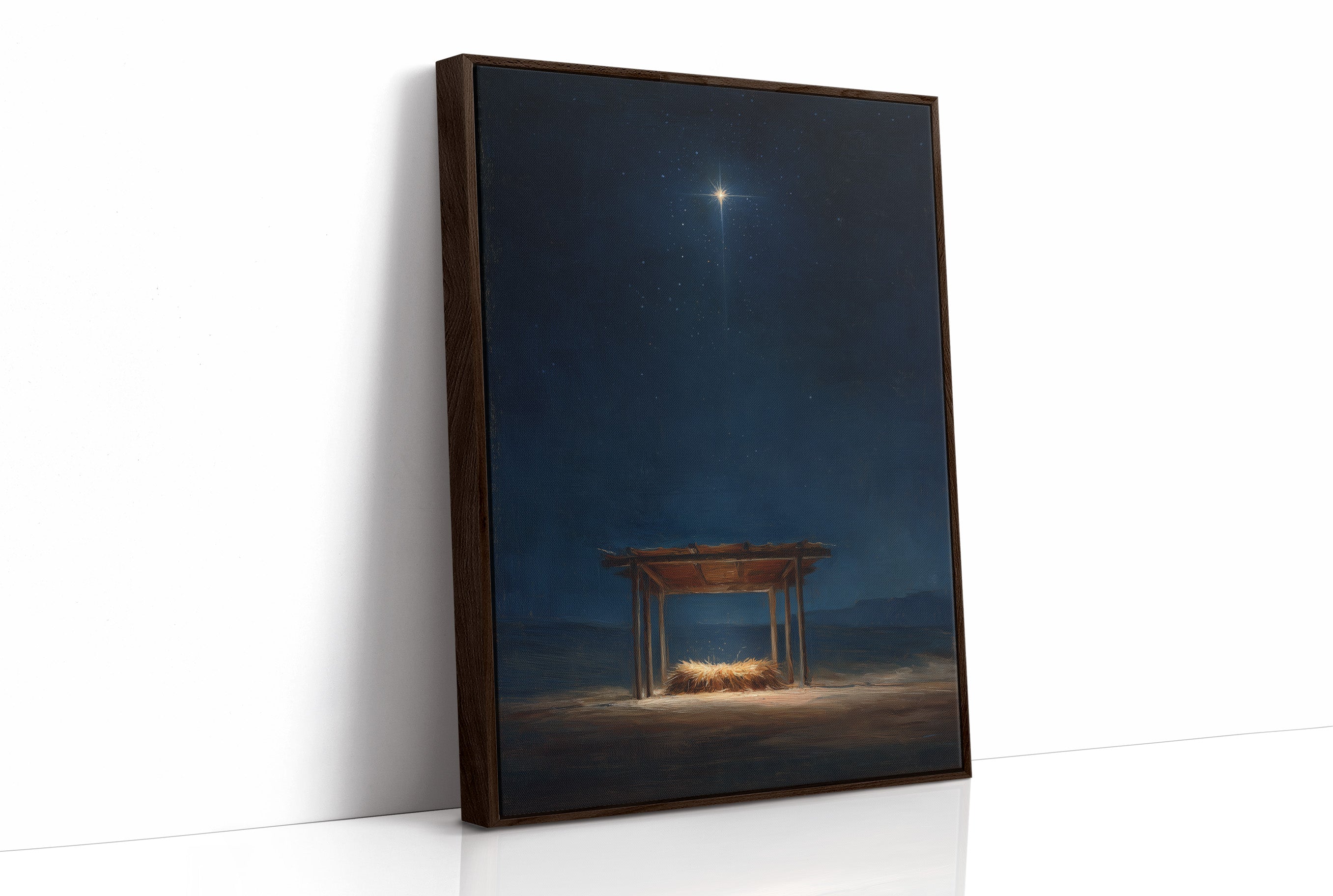 Celestial Guide Above Humble Cradle
