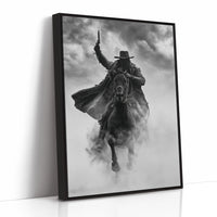 Silhouetted Outlaw in the Dust