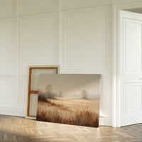 Morning Mist Paints Prairie Gold