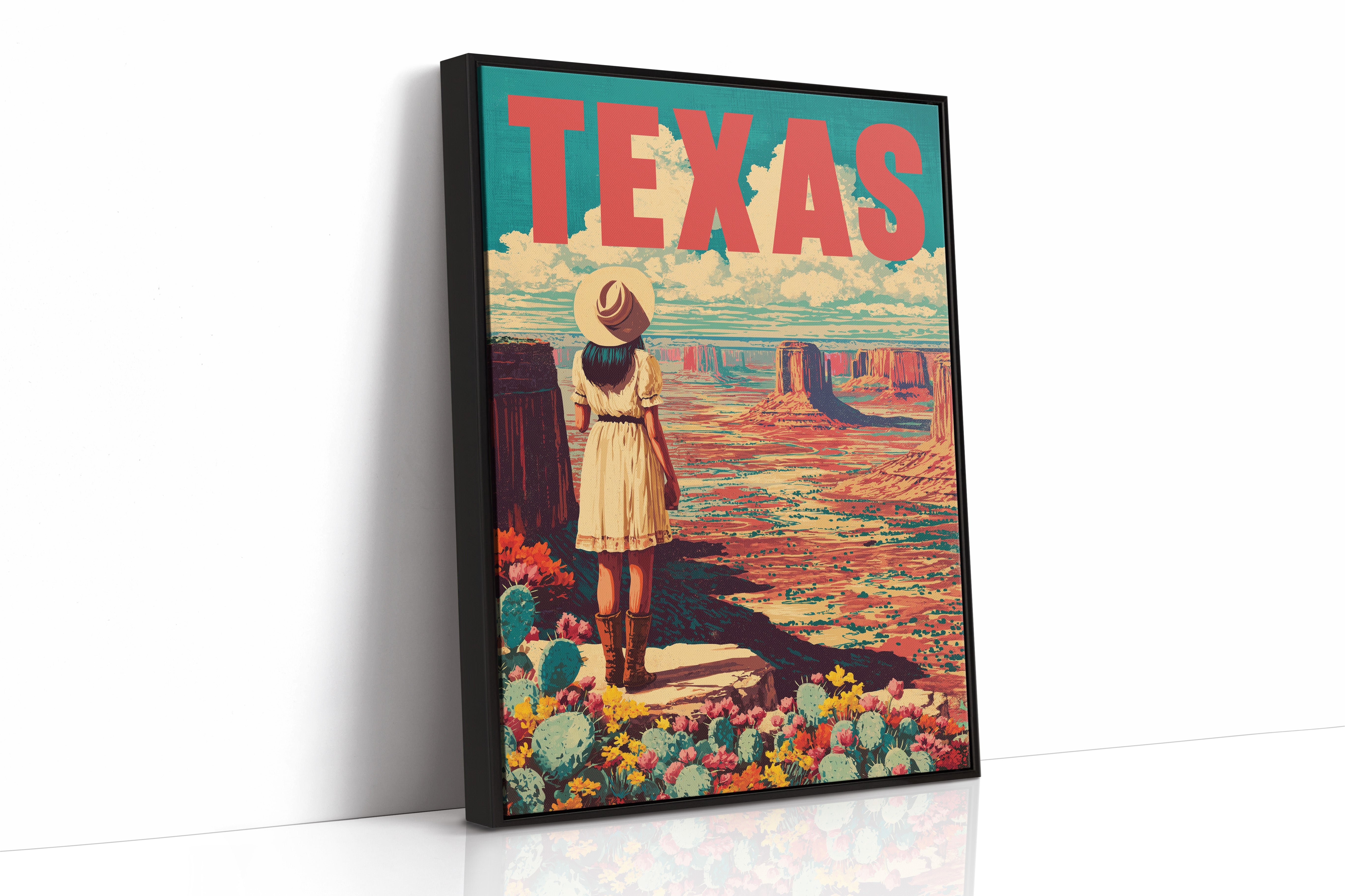Texas Vintage Travel Poster
