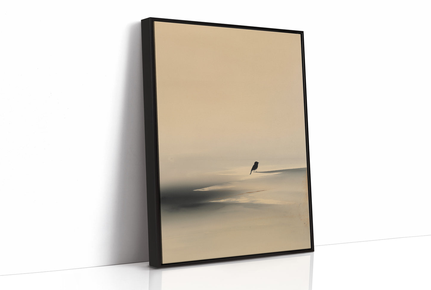 Solitary Bird In Morning Mist